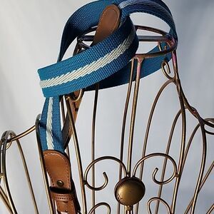 Vintage Belt Ocean Blue & White Size 32